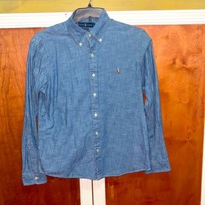 Men jeans button shirts